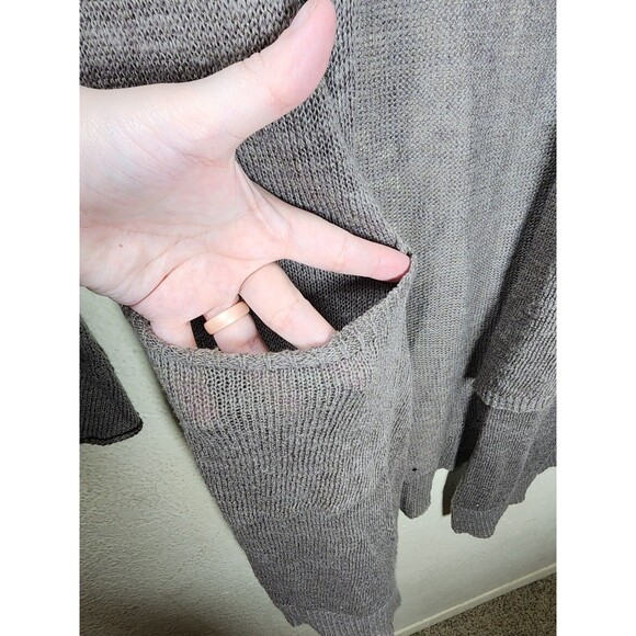 ​Michael Stars Size S Taupe Cotton Linen Lightweight Duster Open Front Cardigan - Picture 2 of 9